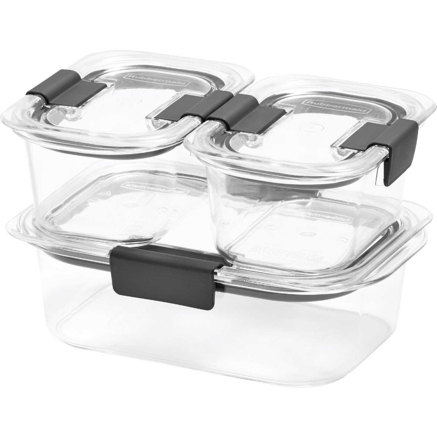 Rubbermaid 6pc Brilliance Glass Food Storage Containers, 4.7 Cup